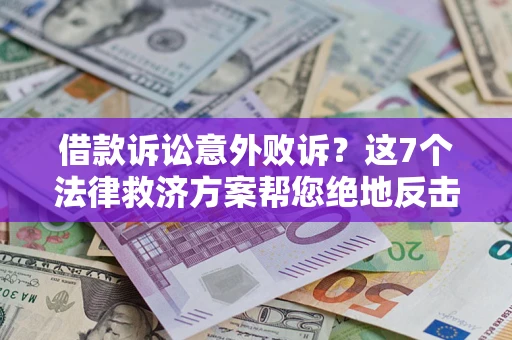 武汉借款诉讼意外败诉？这7个法律救济方案帮您绝地反击！