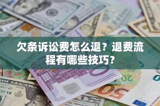 武汉欠条诉讼费怎么退？退费流程有哪些技巧？