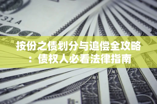 武汉按份之债划分与追偿全攻略：债权人必看法律指南