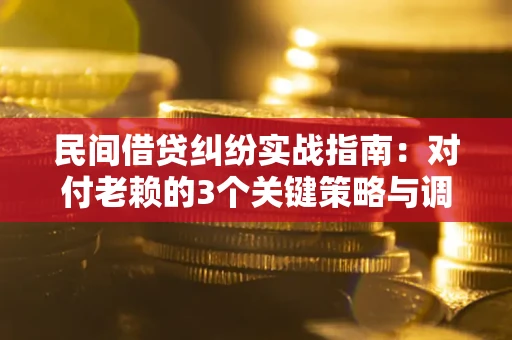 武汉民间借贷纠纷实战指南：对付老赖的3个关键策略与调解盲区解析