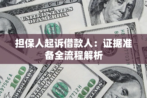 武汉担保人起诉借款人：证据准备全流程解析